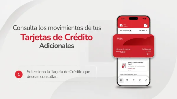 Consulta los movimientos de tus Tarjetas de Crédito adicionales