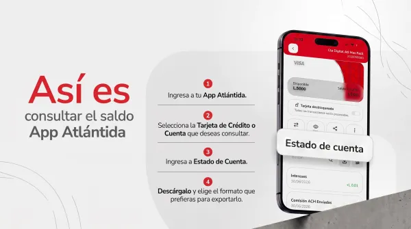 Consultar saldo desde la App Atlántida